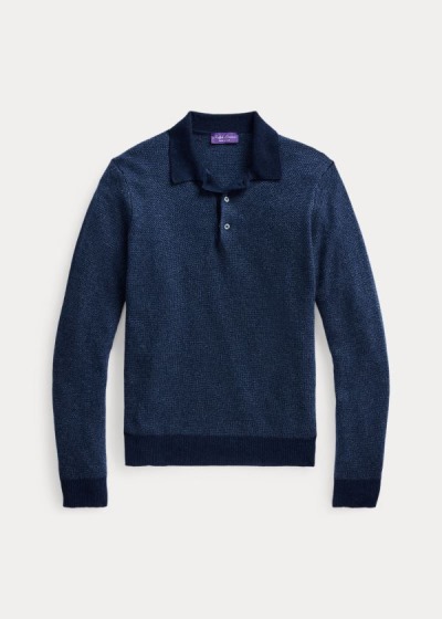 Men's Ralph Lauren Cashmere Polo-Collar Sweater | 107463AMV